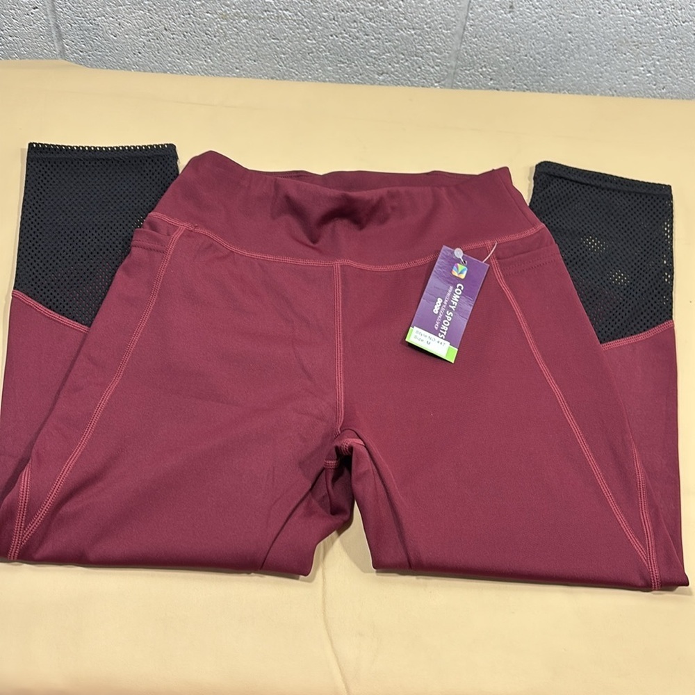NWT Maroon and Black Leggings​​
